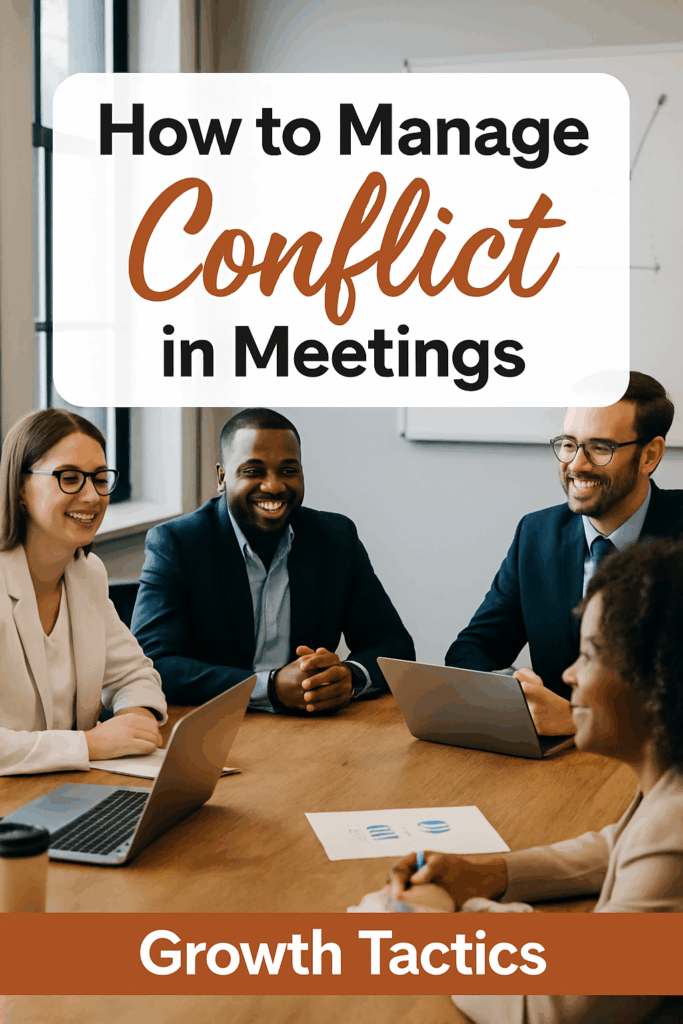 how to manage conflict in meetings pin