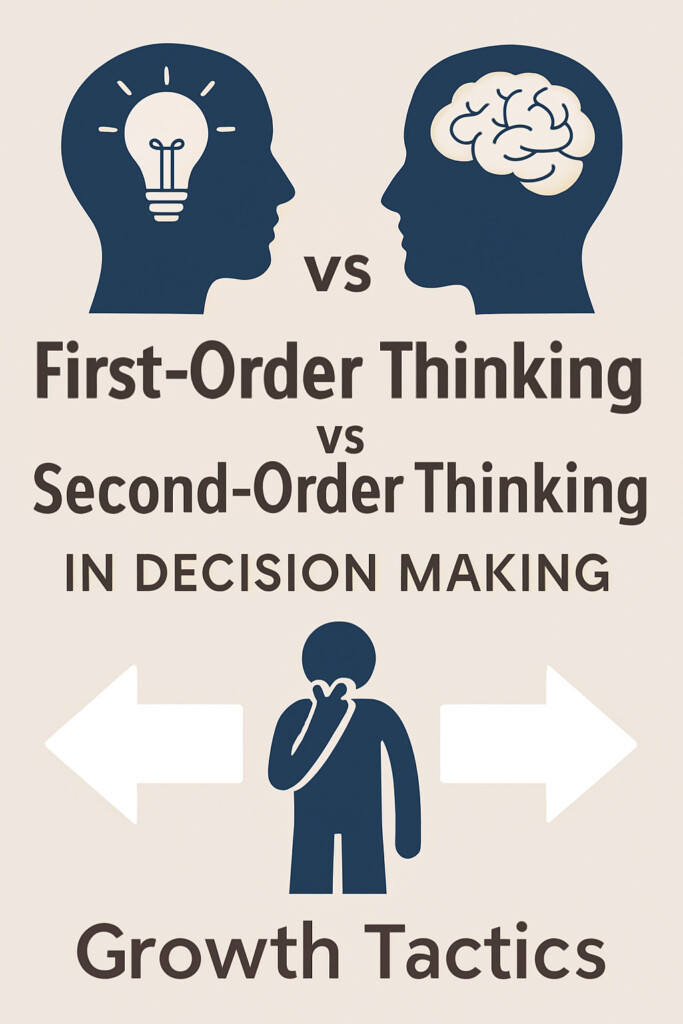 first order thinking vs second order thinking pin